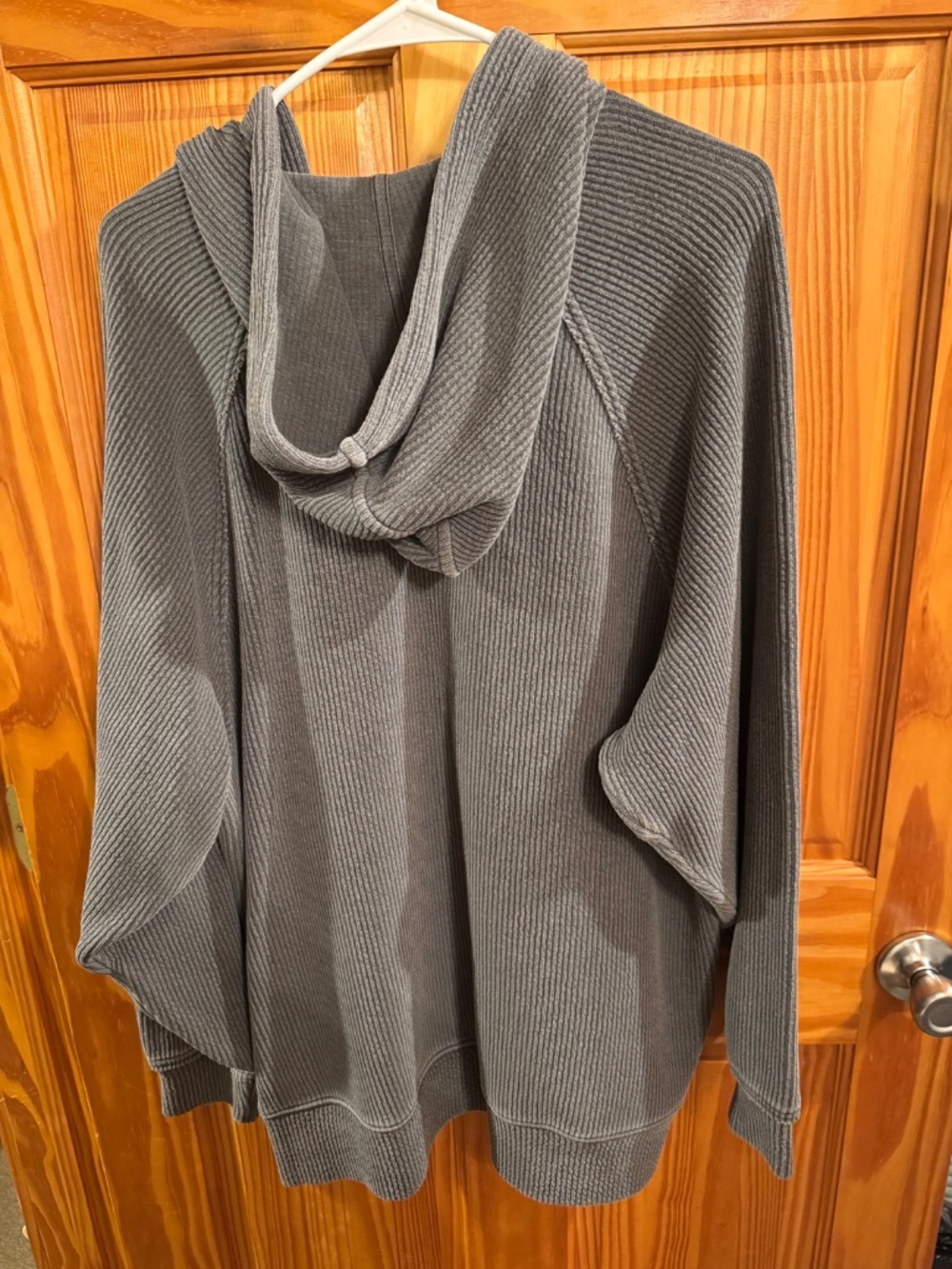 Aerie Grey Full Zip up Sweatshirt with Hood - Picture 3 of 3